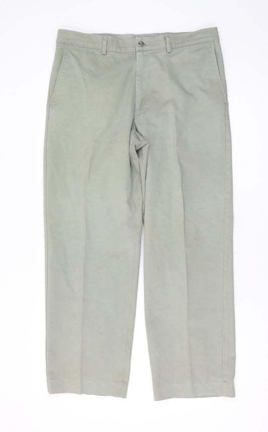 Farah Men's Green Trousers, Size 36, Casual Wear