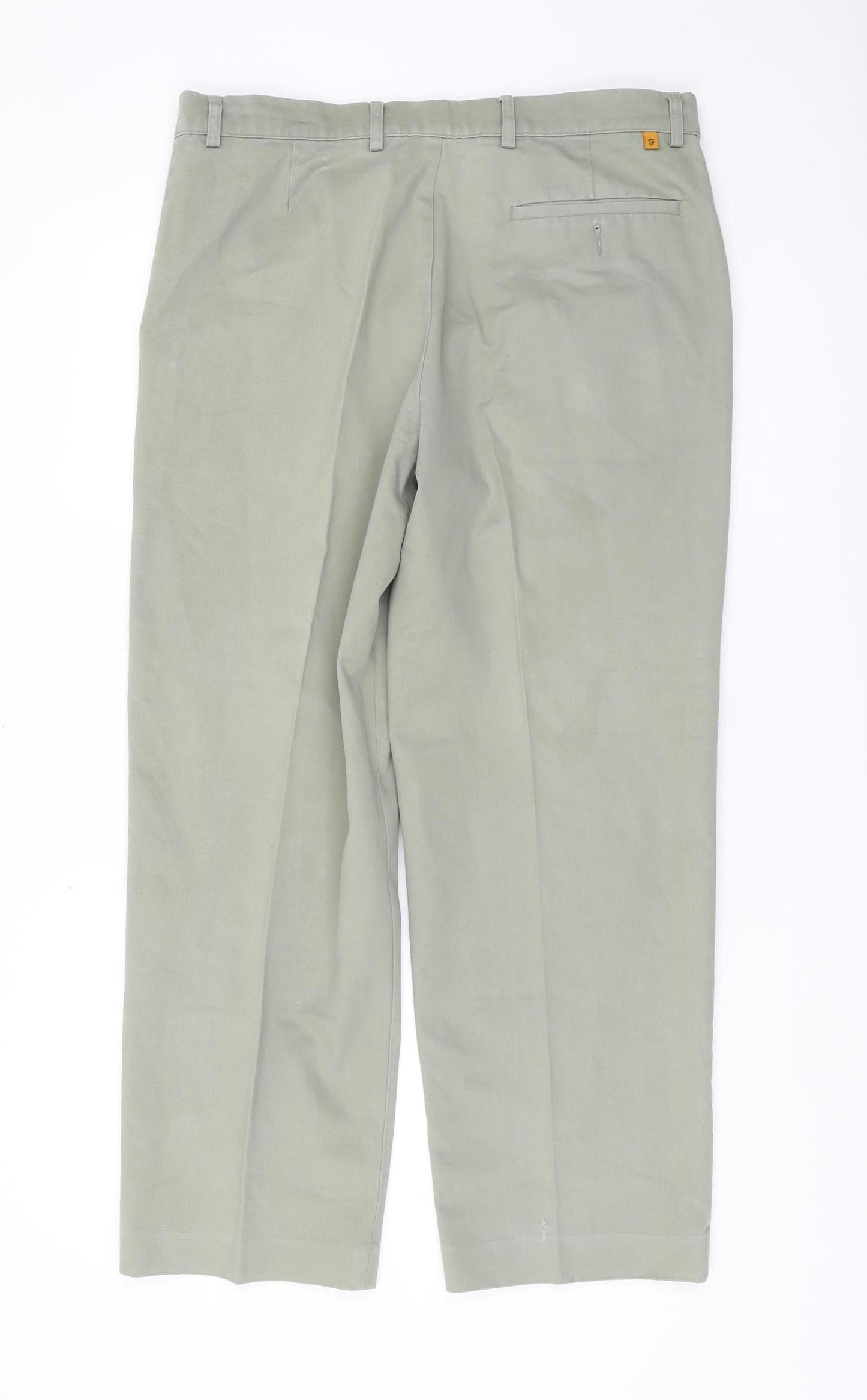 Farah Men's Green Trousers, Size 36, Casual Wear