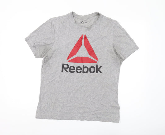 Reebok Men's Grey Graphic Print T-Shirt M