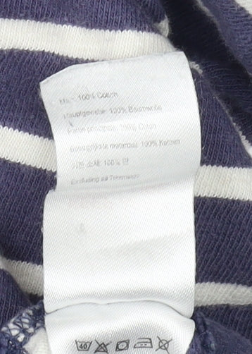 Joules Women’s Blue Striped Henley Hoodie M