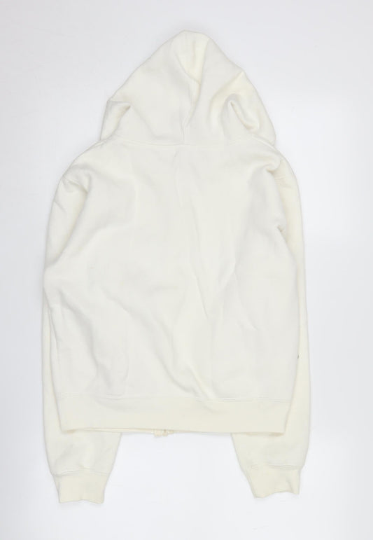 Fire Bird Women's Ivory Hoodie M Full Zip Hooded Casual