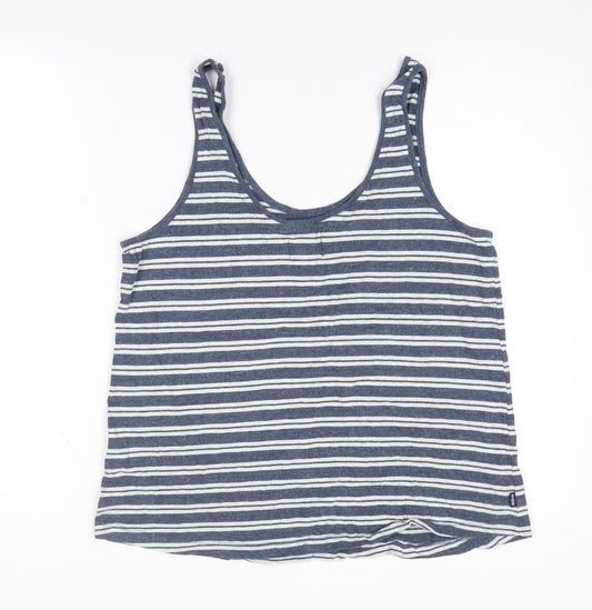 Superdry Women's Blue Striped Tank Top, Size 12, Summer Casual