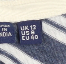 Superdry Women's Blue Striped Tank Top, Size 12, Summer Casual
