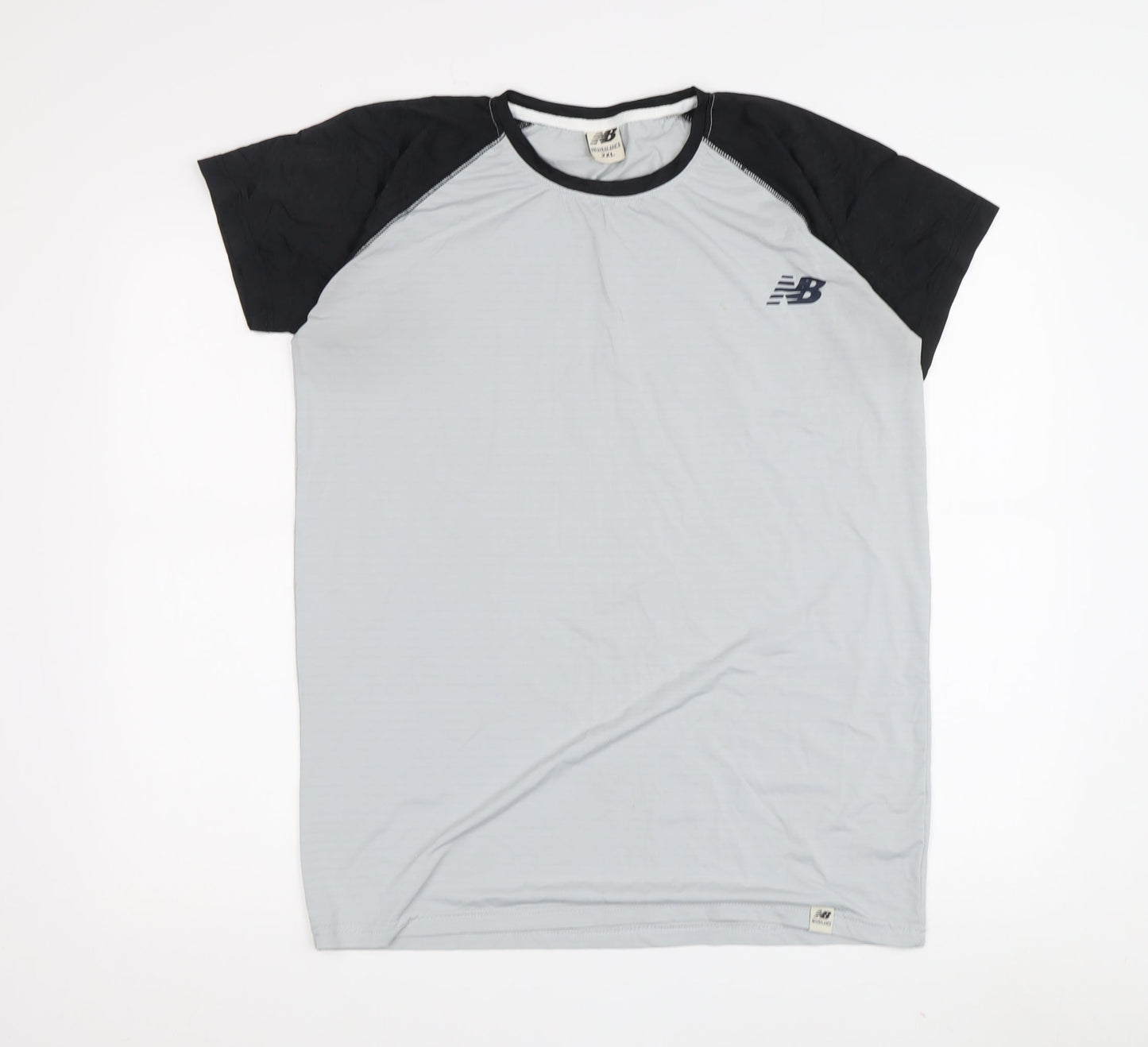 New Balance Men's 2XL Grey Black T-Shirt Gym & Training