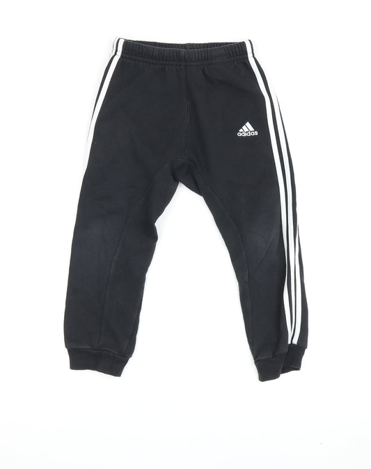 Adidas Boys Black Jogger Trousers 4 Years - Sporty & Comfy