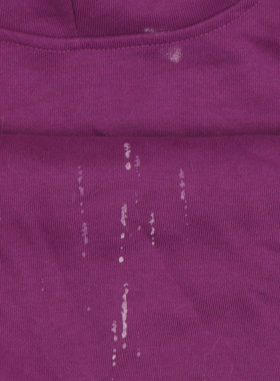 Champion Purple Unisex Hoodie M Logo Pullover