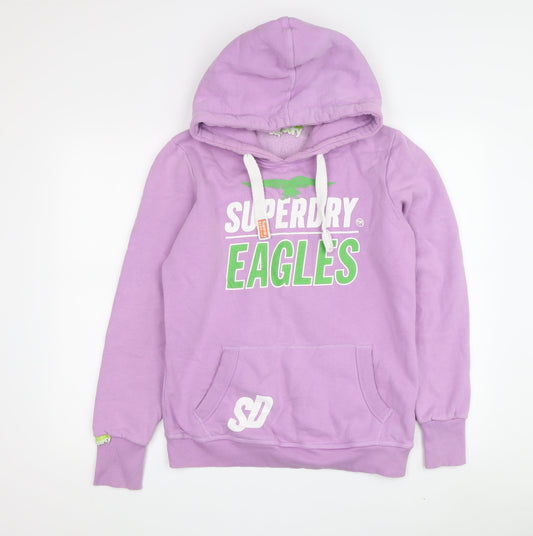 Superdry Women's Purple Pullover Hoodie - Size L