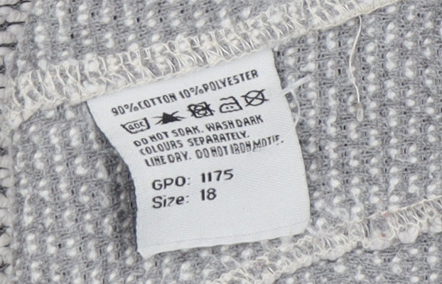 Brand and care label for Duck and Cover Grey Pullover Sweatshirt, size 18