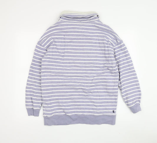 Womens UK L Relaxed Joules Purple Pullover Sweatshirt