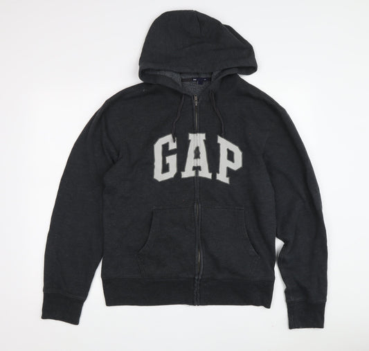 Gap Men's Black Full Zip Hoodie M with Logo