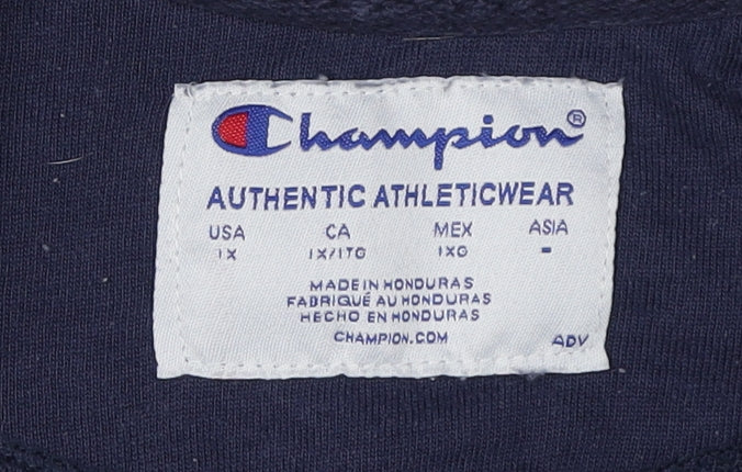 Champion Men's Blue Pullover Hoodie XL