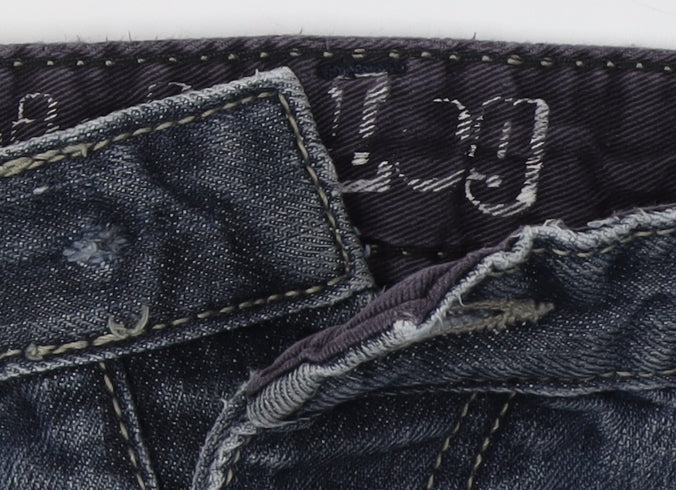 Brand and care label for Denim Co Men's Blue Straight Jeans -, size L