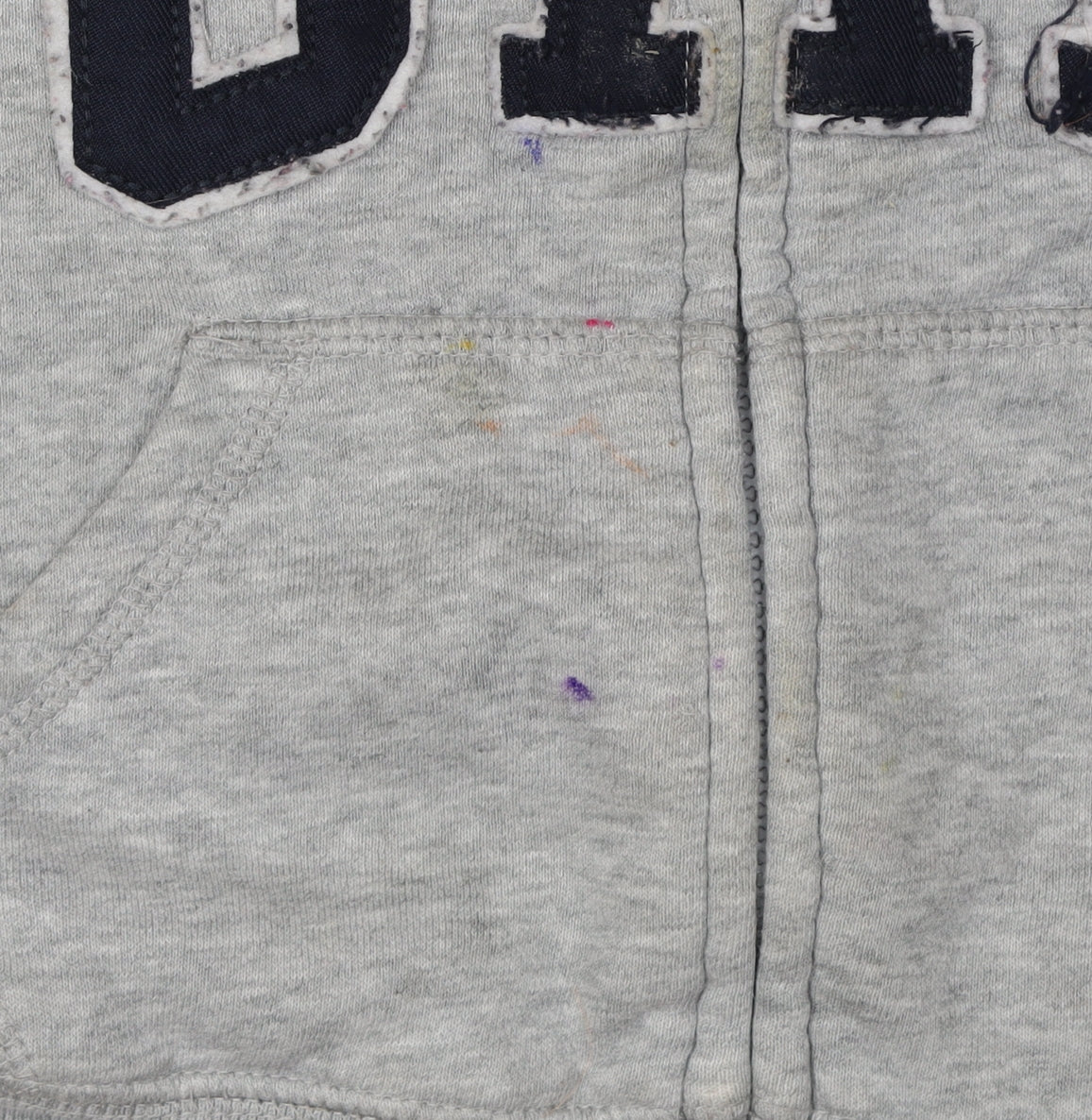 Additional view of Gap boys’ grey full zip hoodie, 4 years, cotton blend