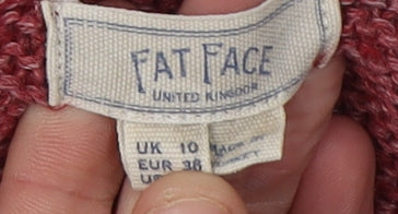 Fat Face Women's Red Pullover Jumper Size 10