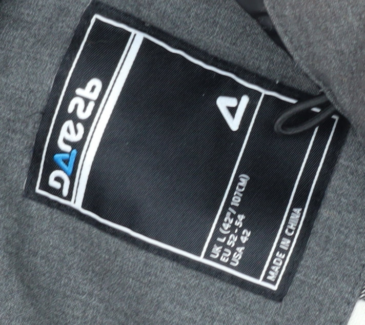 Dare2b Men's Grey Puffer Jacket, Size L, Hooded