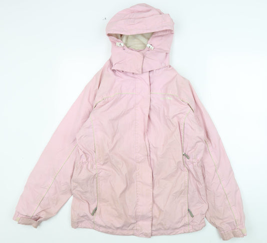 Trespass Women's Pink Waterproof Hooded Jacket - Size 10