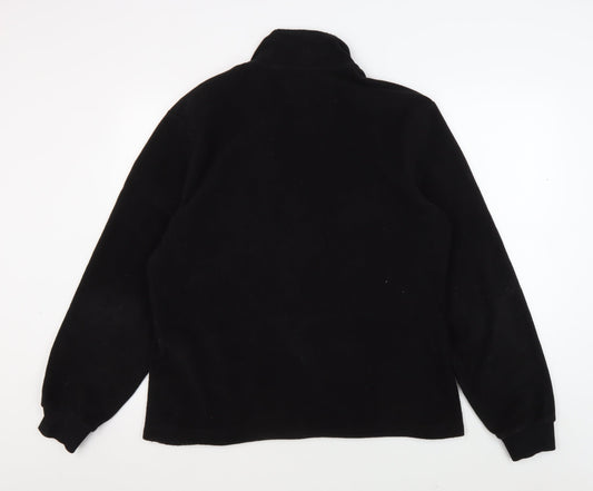 Lyle & Scott Men's Black Fleece 1/2 Zip Hoodie L