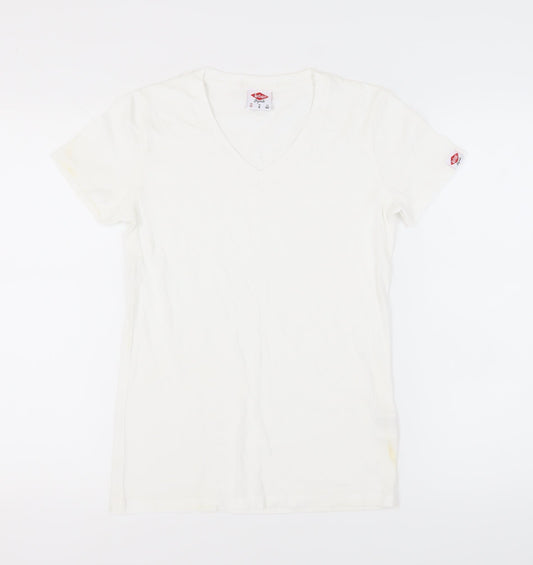Lee Cooper Women's White V-Neck T-Shirt Size 12