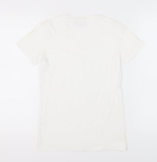 Lee Cooper Women's White V-Neck T-Shirt Size 12