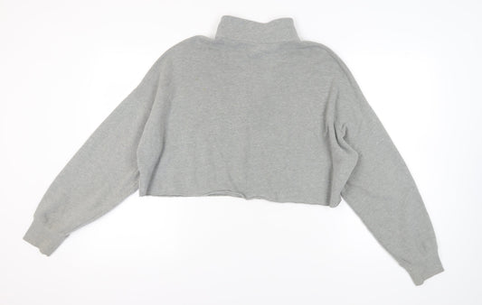 Womens UK M Regular Hollister Grey Pullover Sweatshirt