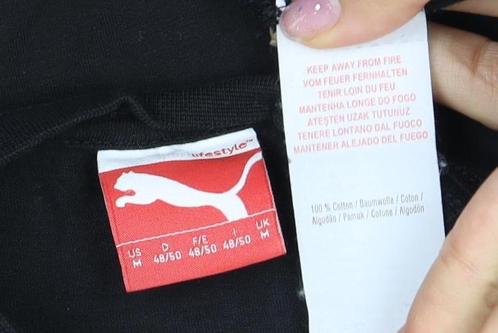 Puma Men's Black Graphic Print T-Shirt, Medium