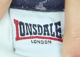 Lonsdale Men's Blue T-Shirt, Size L, Crew Neck
