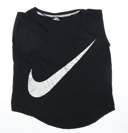 Nike Unisex Black Tank Top Large Crew Neck Casual