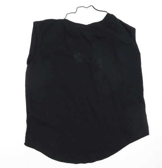 Nike Unisex Black Tank Top Large Crew Neck Casual