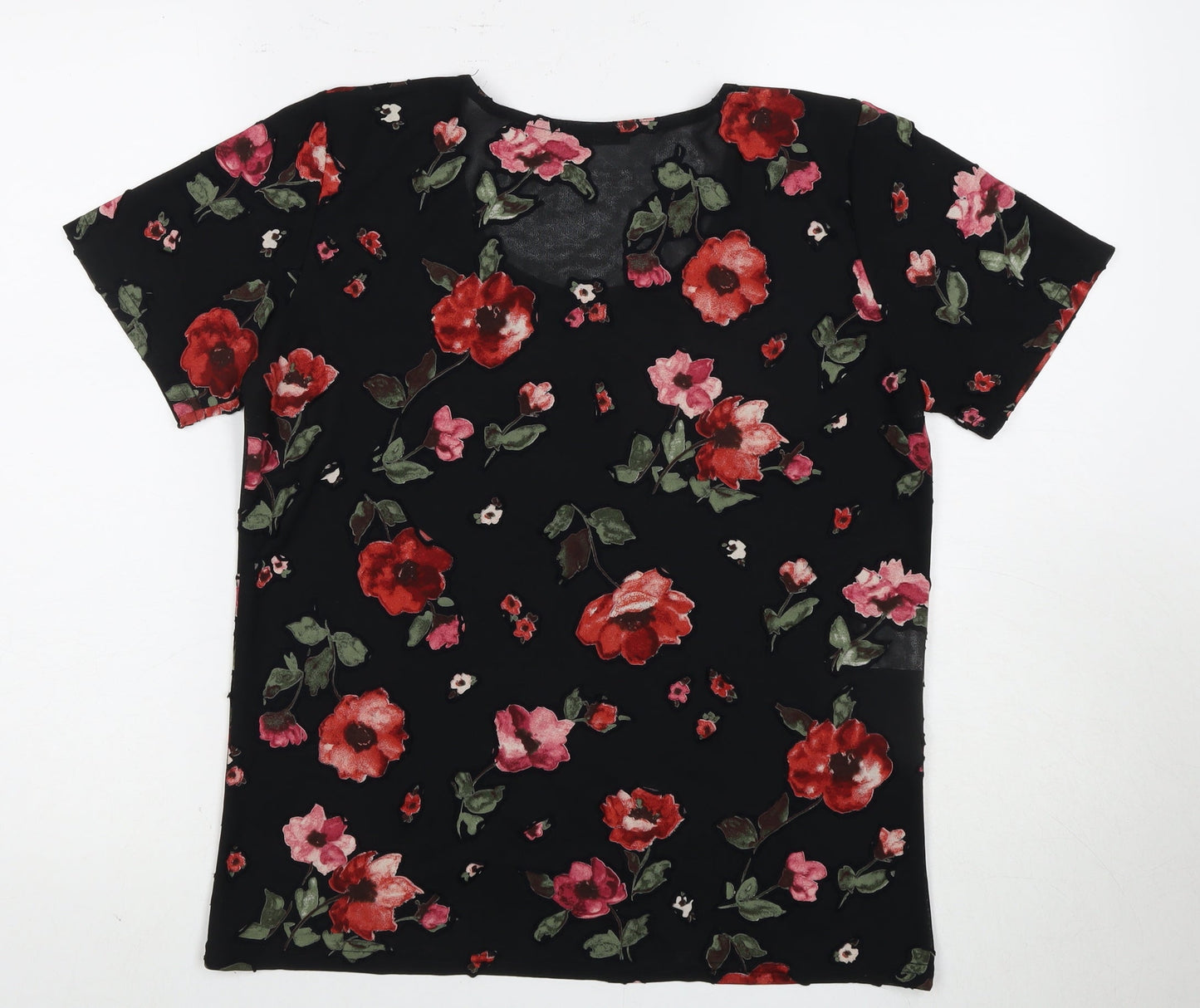 Mammoli Women's Black Floral Blouse M