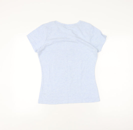 Disney at George Blue Girls T-Shirt 8-10 Winnie the Pooh Glitter