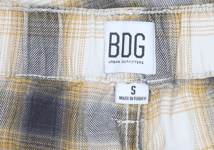 Additional view of BDG Women's Multicoloured Plaid Trousers, size S, Flannel