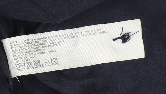 FatFace Women's Blue Pleated Skirt Size 8