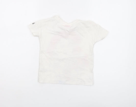 Disney Girls White Little Mermaid T-Shirt, 4 Years, Cotton