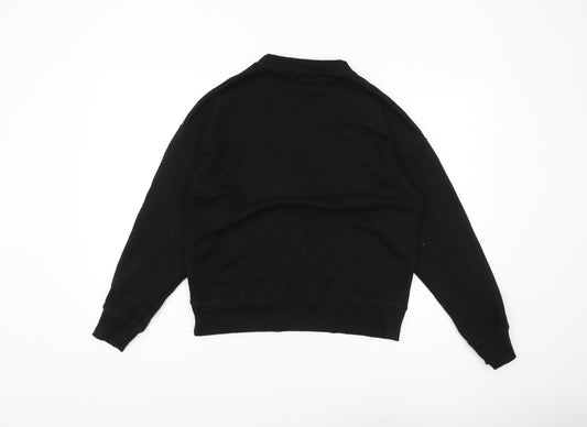 Pull&Bear Women's Black Pullover Sweatshirt S