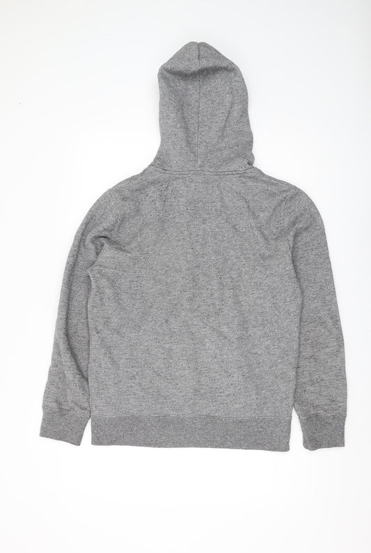 Hollister Men's Grey Pullover Hoodie, Size S, Fleece