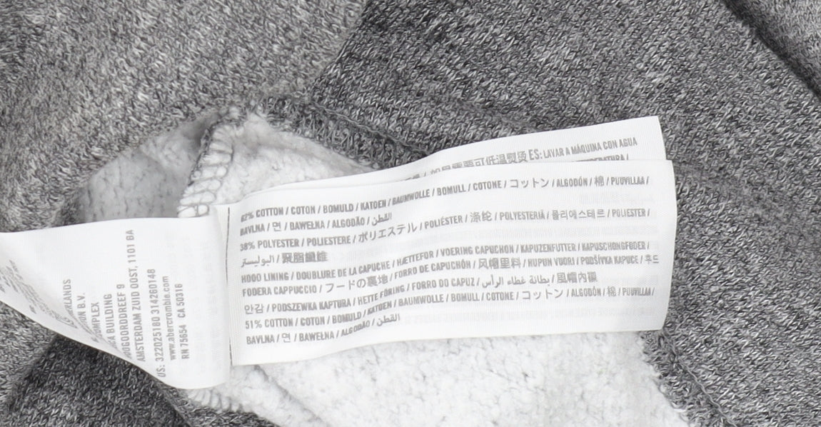 Hollister Men's Grey Pullover Hoodie, Size S, Fleece