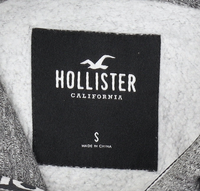 Hollister Men's Grey Pullover Hoodie, Size S, Fleece