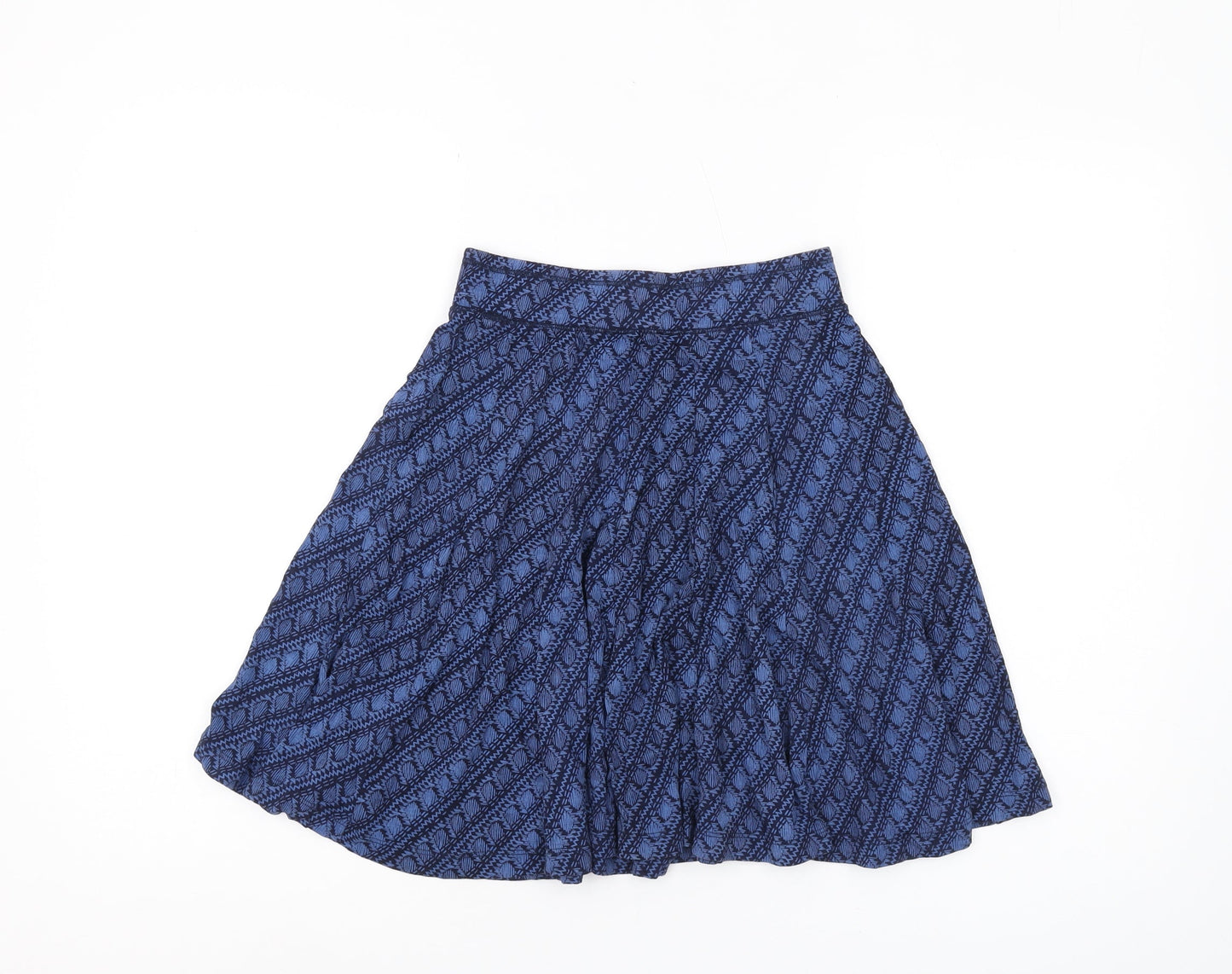 FatFace Women's Blue A-Line Geometric Skirt Size 6