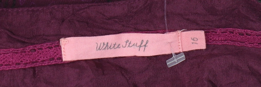 White Stuff Women's Purple Paisley Skirt Size 16