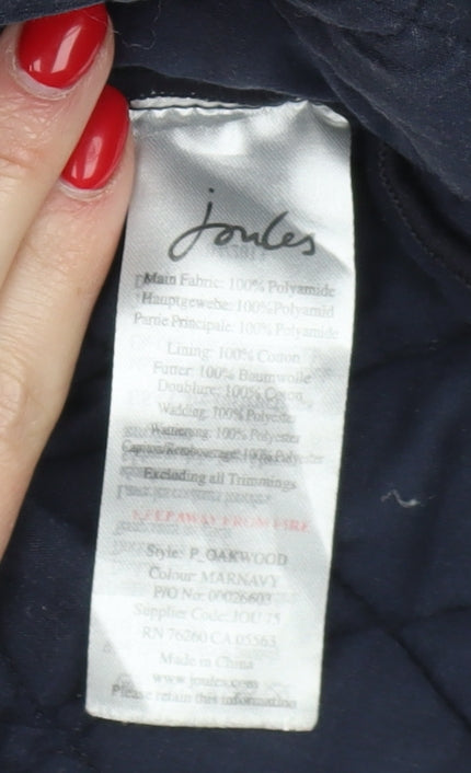 Joules Women's Blue Quilted Jacket Size 10