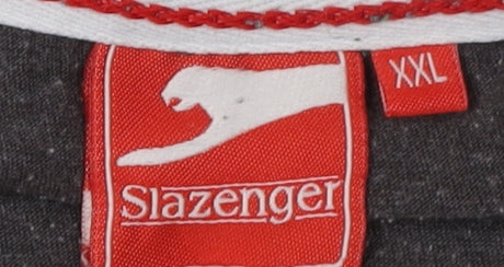 Slazenger Men's Grey 2XL V-Neck T-Shirt