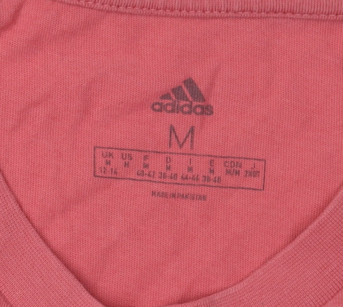 Adidas Unisex Pink T-Shirt M - Casual & Sporty