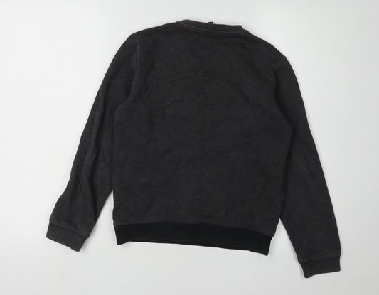 Emporio Armani Boys Black Logo Sweatshirt, 12 Years, Pullover
