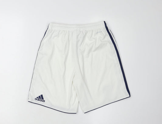Adidas Boys White Athletic Shorts Size 13-14 Years