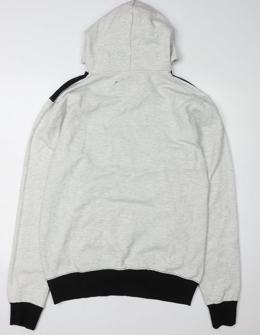 Crosshatch Unisex Black & Grey Hoodie, Large, Pullover