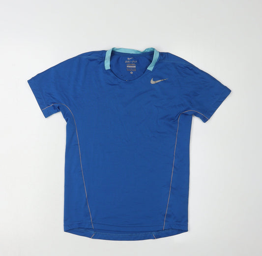 Nike Boys Blue Dri-Fit Short Sleeve T-Shirt, 8-10 Years