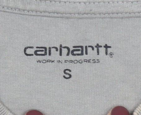 Carhartt Men's Grey S Cotton Crew Neck T-Shirt