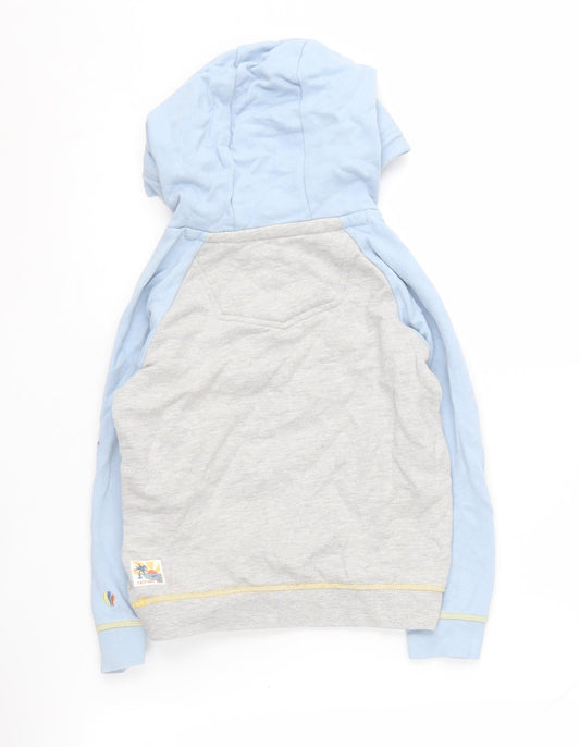 FatFace Boys Blue/Grey Beach Print Hoodie 4-5 Years