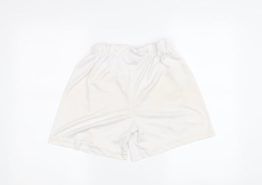Boys White Athletic Football Shorts Size 164