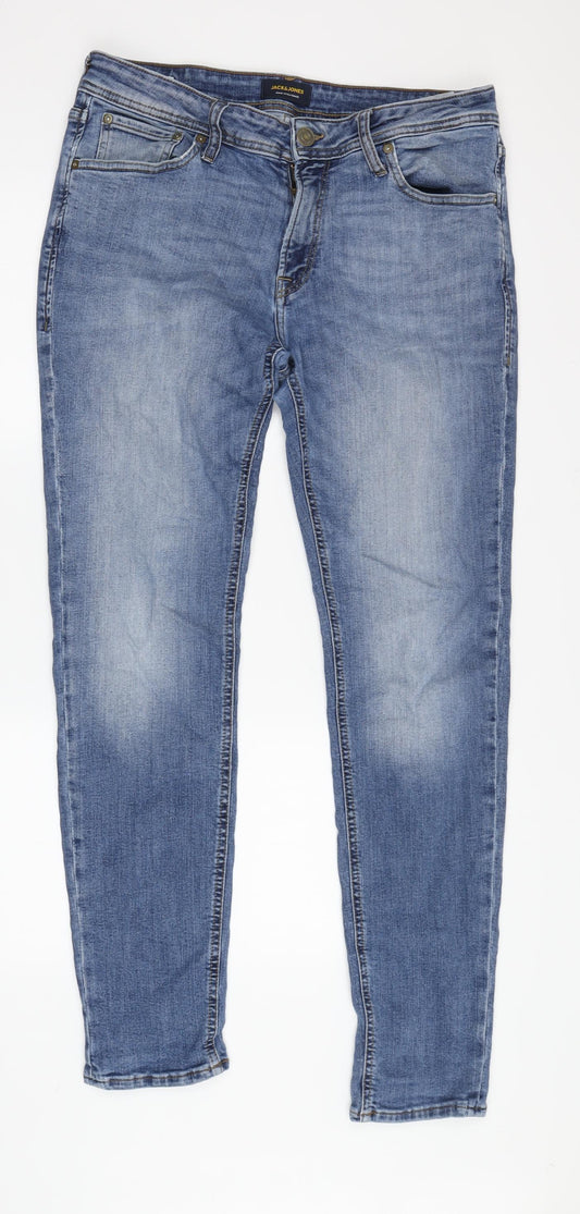 Jack & Jones Men's Blue Skinny Jeans Size 34
